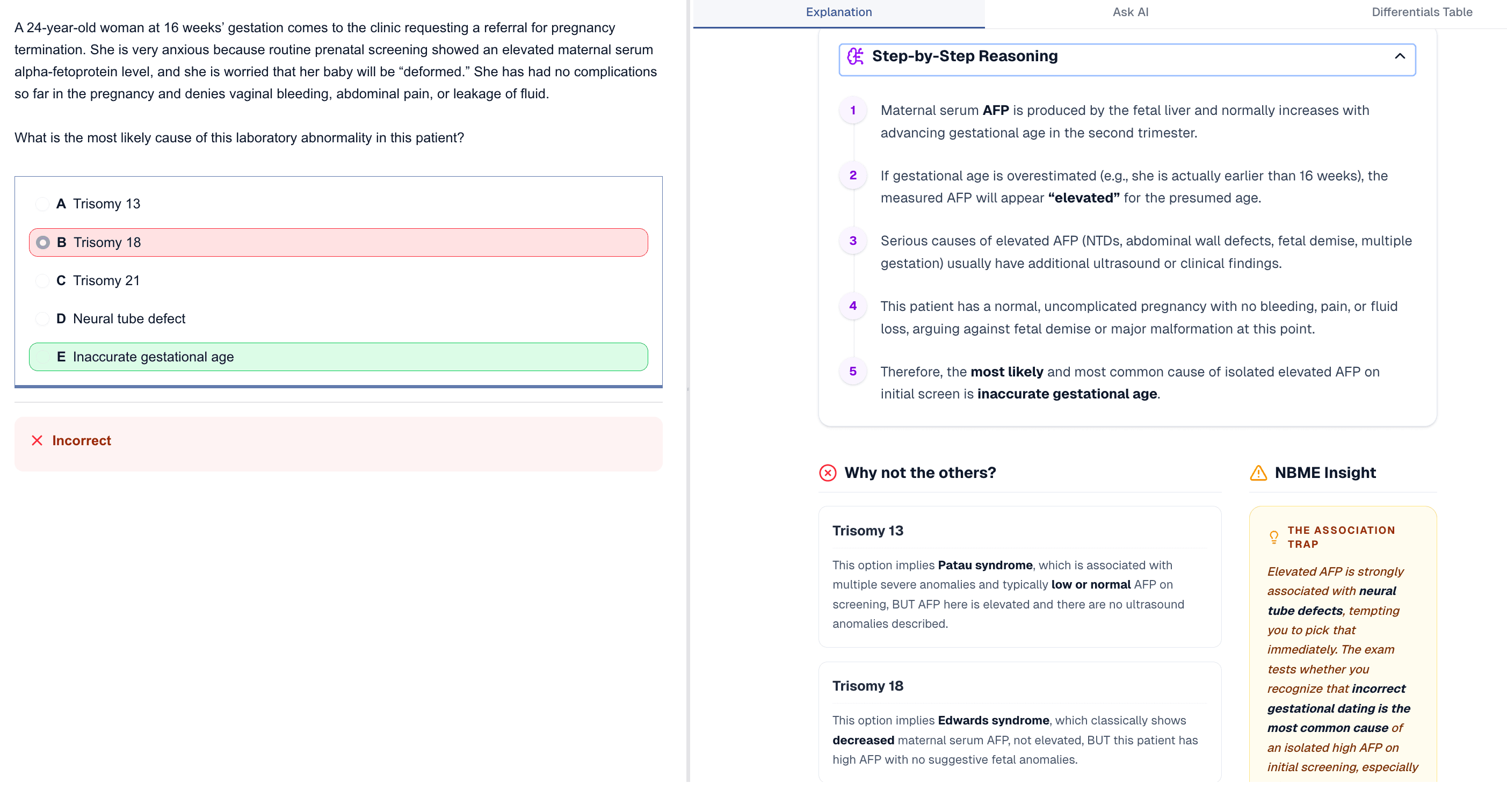 StepGenie Step by Step reasoning interface